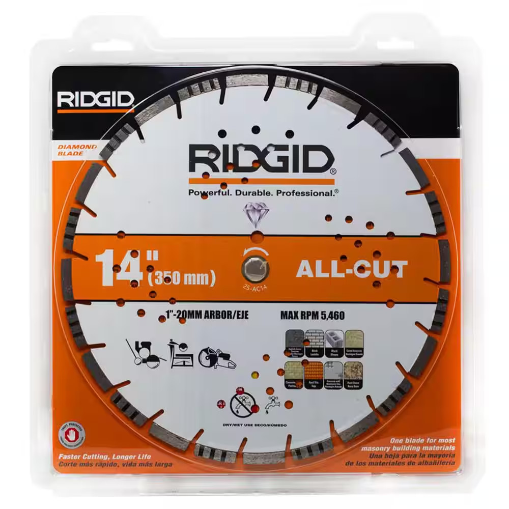 14 In. All-Cut Segmented Rim Diamond Saw Blade