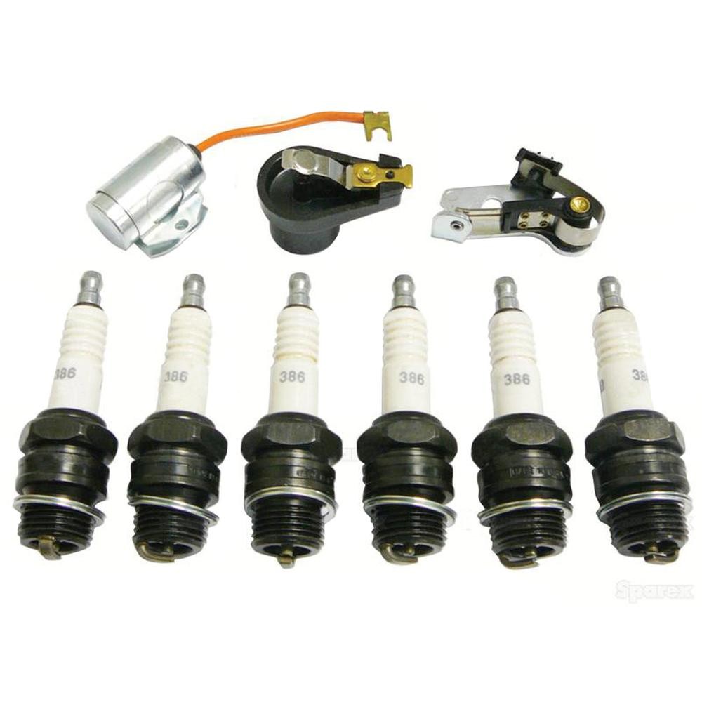 Ignition Tune-Up Kit Points/Condenser/Rotor/Spark Plugs for Oliver 1800 Tractor