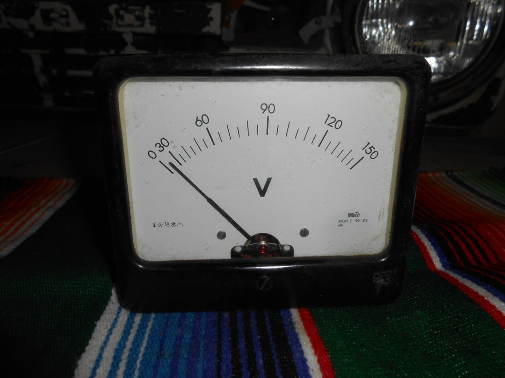 Vintage INDEX Volt Meter Mod E 90 SS 1275