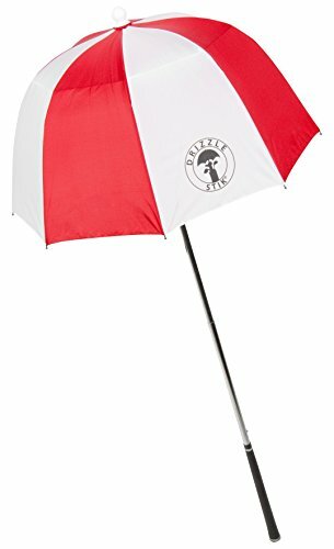 DrizzleStik Flex- Golf Club Umbrella, Red/White