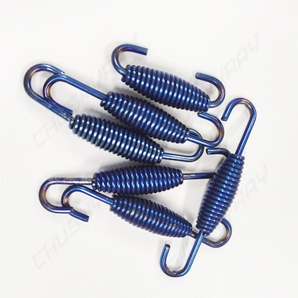 Universal 6Pcs Exhaust Pipe Spring 72mm Exhaust Pipe Spring Hook Modified 6x