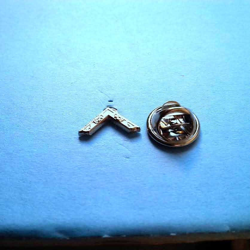 Worshipful Master Small Pin Silver Finish NMS