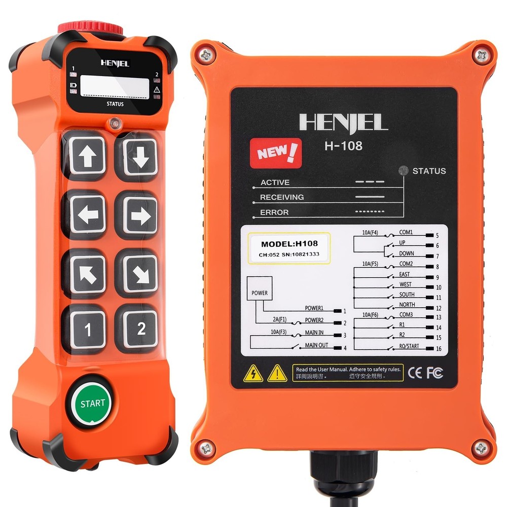Industrial Wireless Crane Remote Control for Overhead Bridge Travelling Hoist...