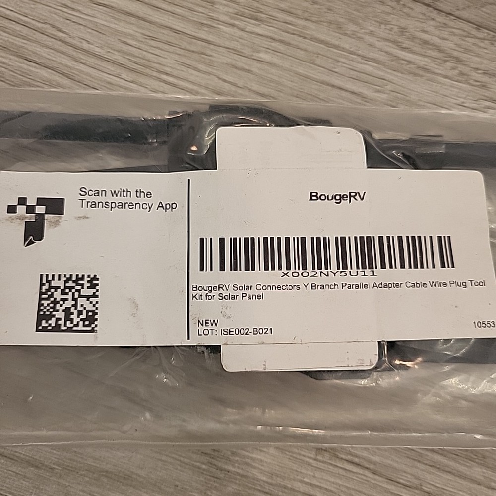 BougeRV Solar Connectors Y Branch Parallel Adapter Cable Wire Plug Solar Panel