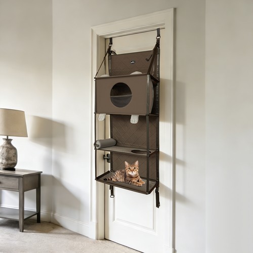 Flexible Adjustable Cat Tree, Door-mounted Cat Climbing Frame, Hanging Cat Tree