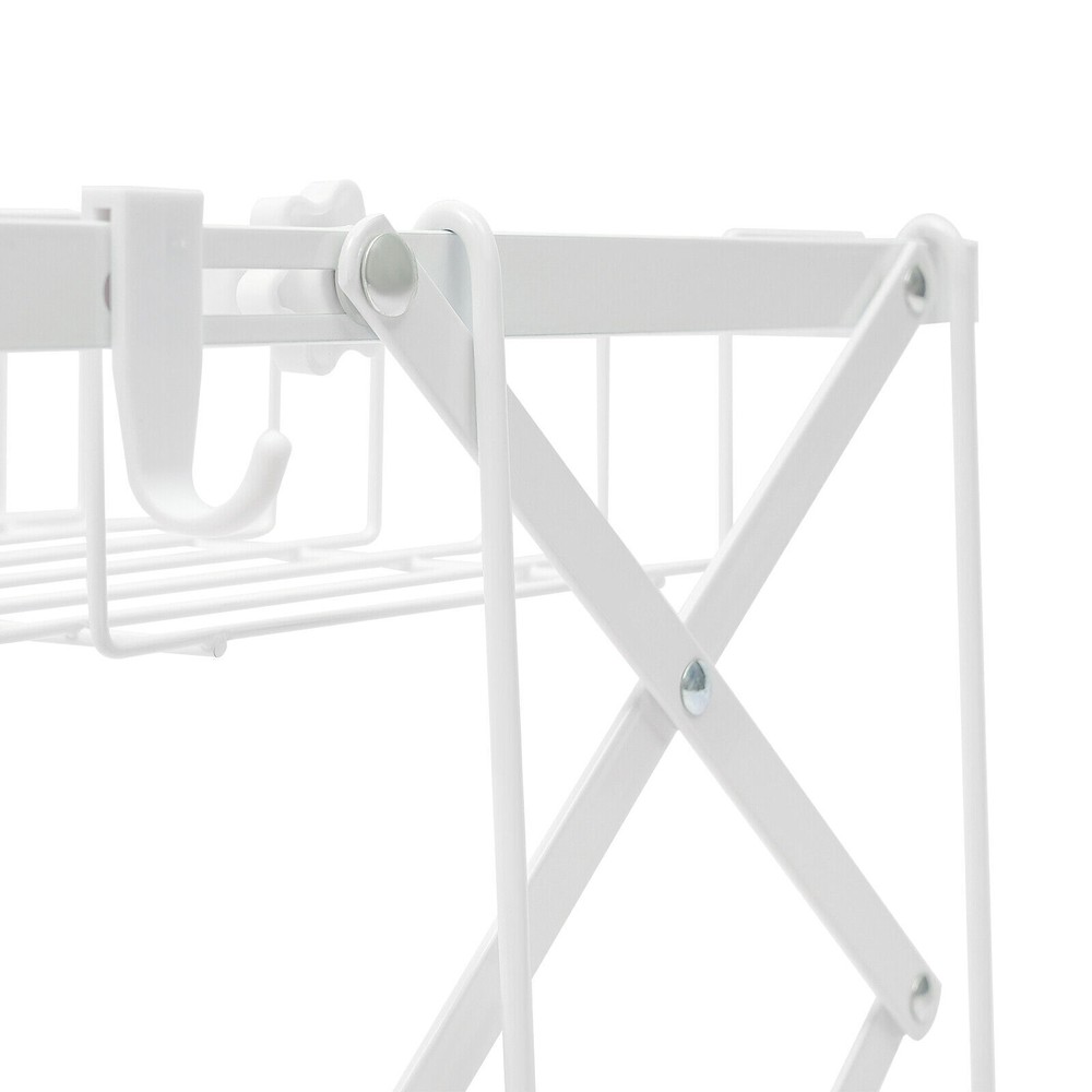 2 Tier Dish Drying Rack for Kitchen, Foldable Dish Drying Rack, Dish Drying Rack