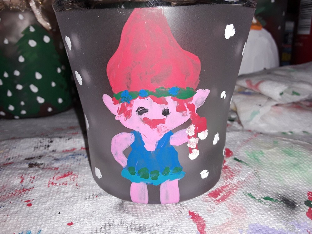 Hand Painted Glass Jars