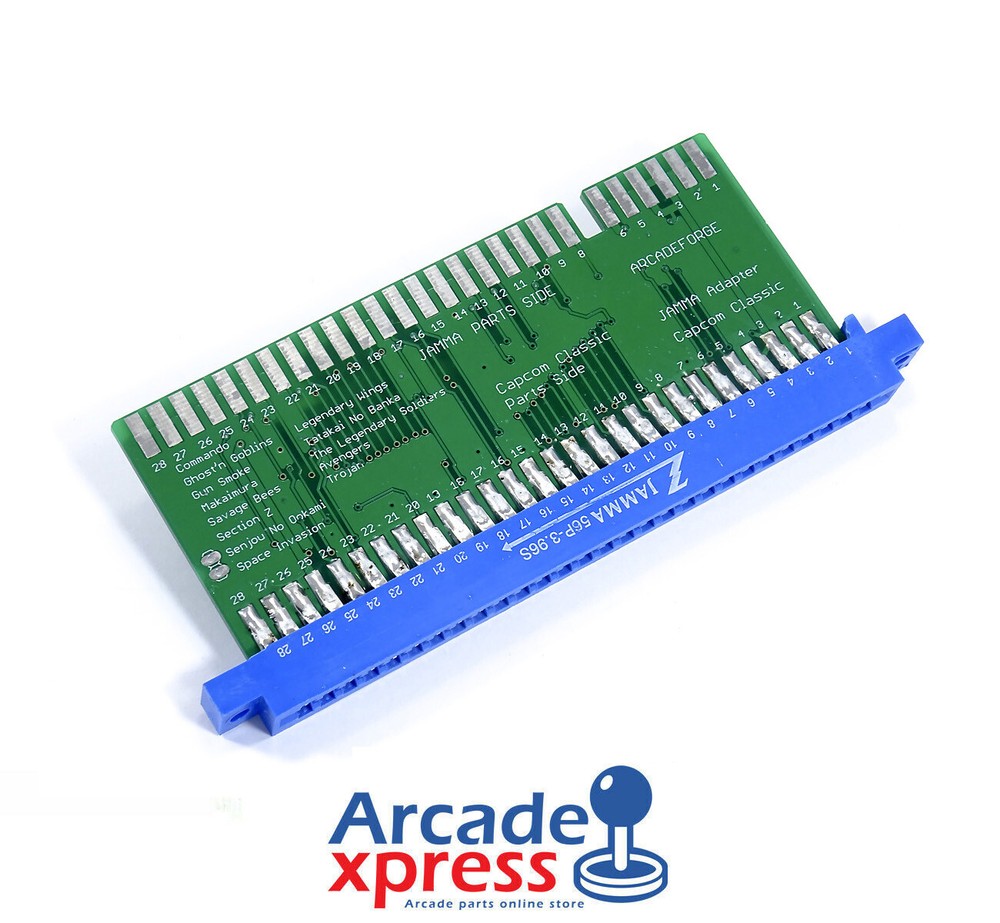 Capcom Classics Arcadeforge Jamma Adapter Pinout Board Kick Harness Arcade 28pin