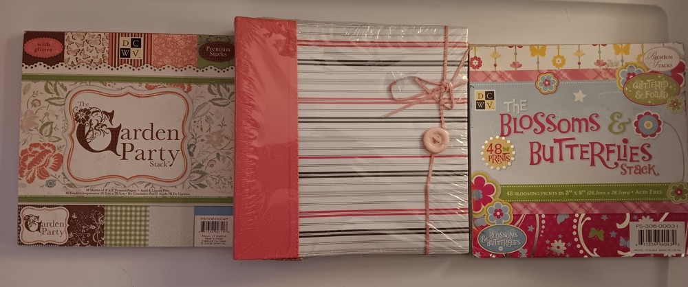 Blossoms & Butterflies Stack 8x8 and Garden Party Stack& book