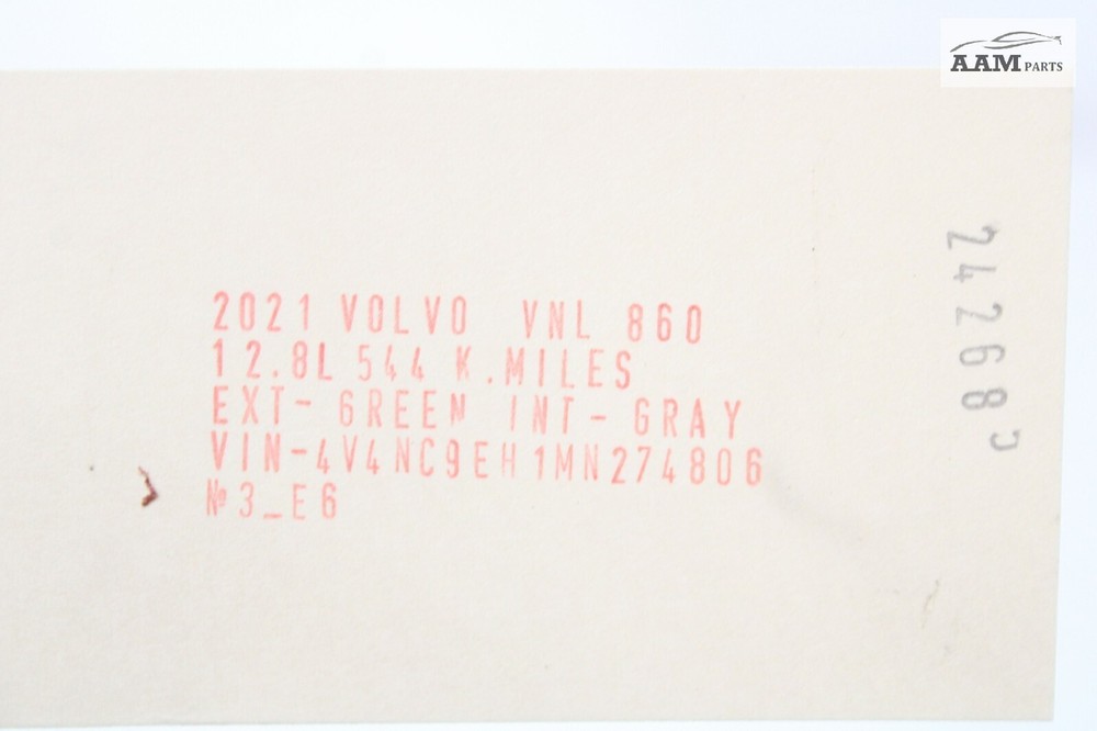 2018-2024 VOLVO VNL 860 FRONT DASH FALSE IMITATION SWITCH SOCKET OEM