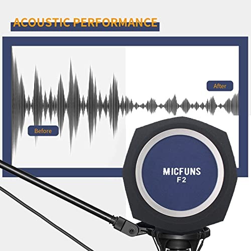 Studio Microphone windscreen F3 Microphone Wind Shield Pop Filter for 1.77 blue