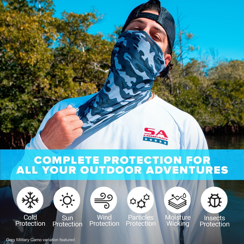 5Pack UV Face Shield Multipurpose Protector Neck Gaiter Elastic Face Mask Patrio