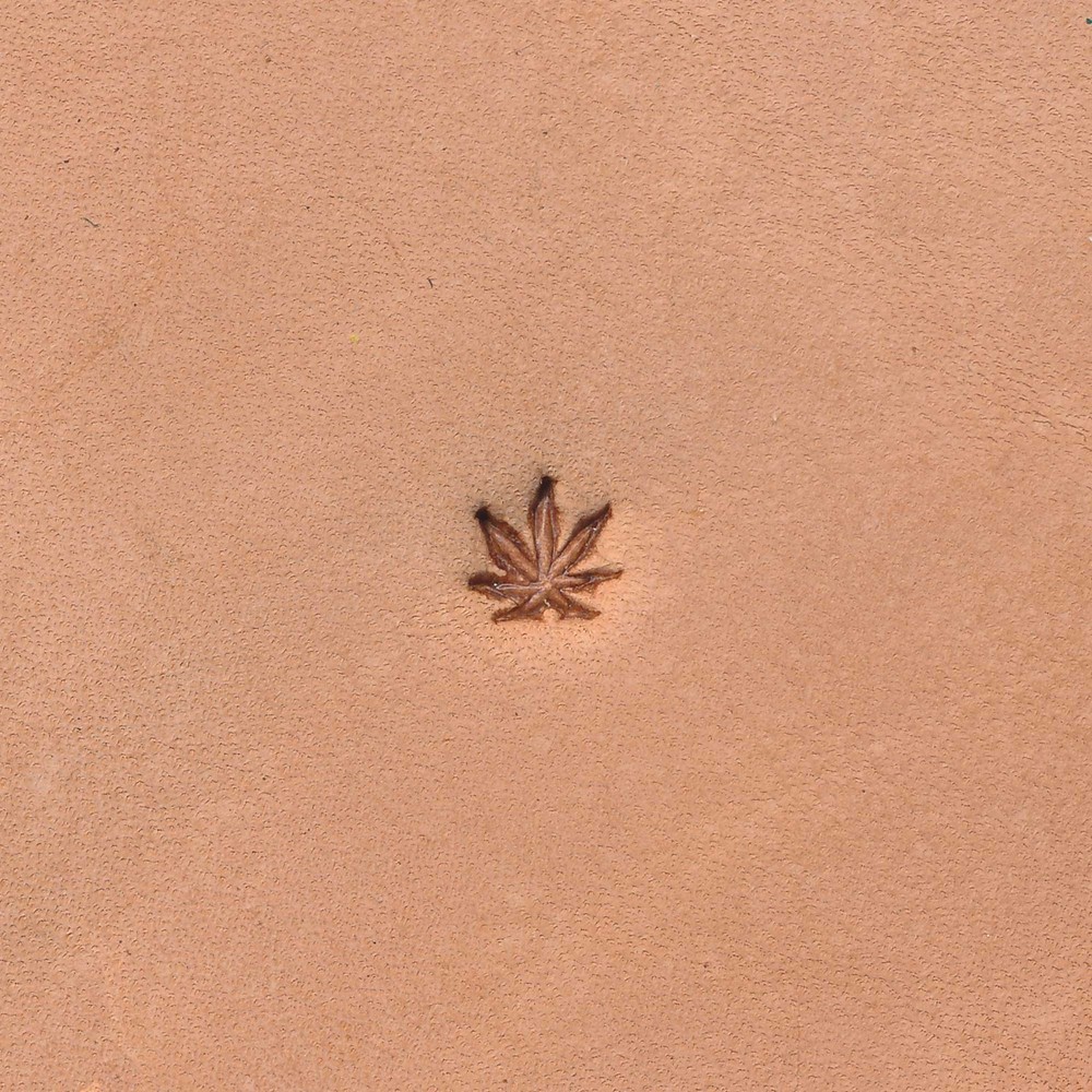 Hemp Leaf Small O66 Leather Stamp