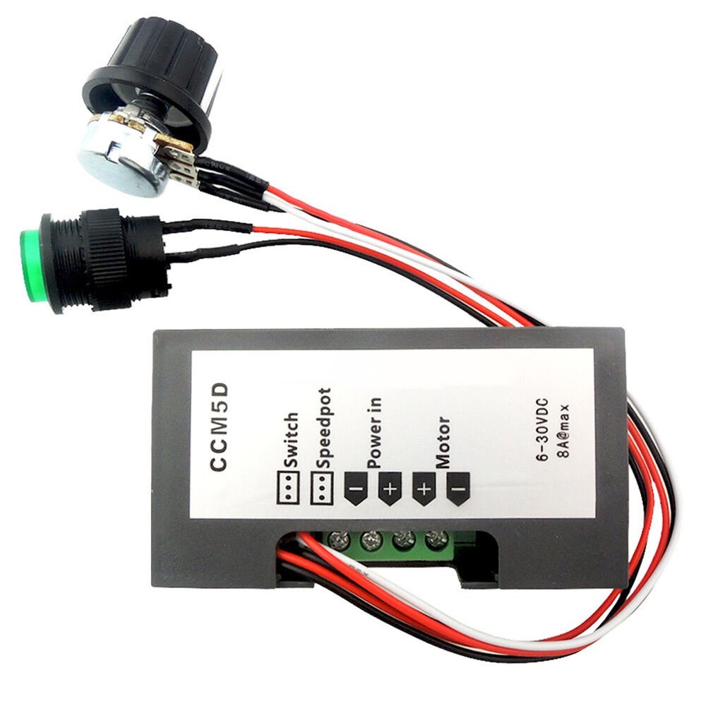 DC 6V-30V 12V 24V Max 8A Motor PWM Speed Controller With Digital Display Switch