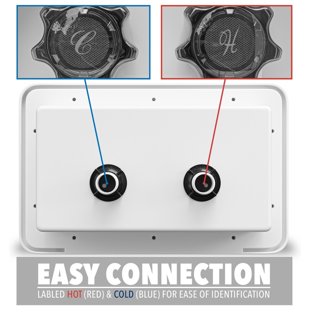 RV Lockable Outside Shower Box Kit with HANDHELD SHOWER WAND Leisure Coachworks