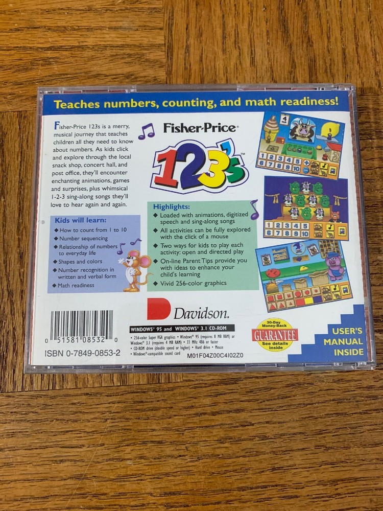 Fisher Price 123s Computer Software