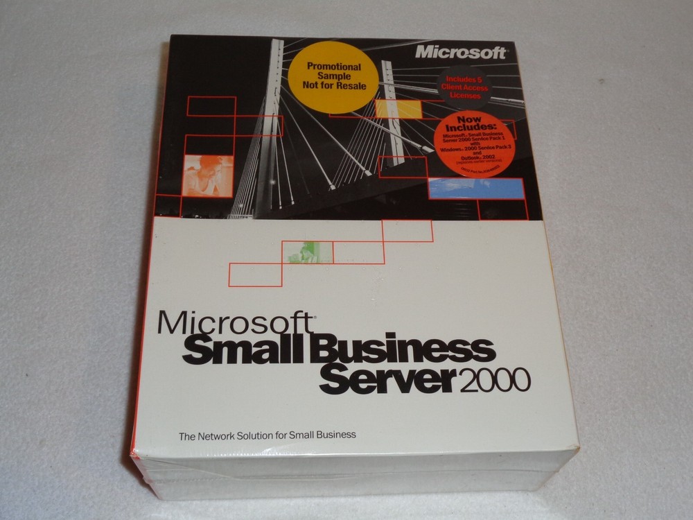 Microsoft Small Business Server 2000 Network Solution Rare Brand New & Sealed