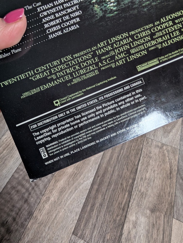 GREAT EXPECTATIONS (Widescreen Edition) LaserDisc - 1998