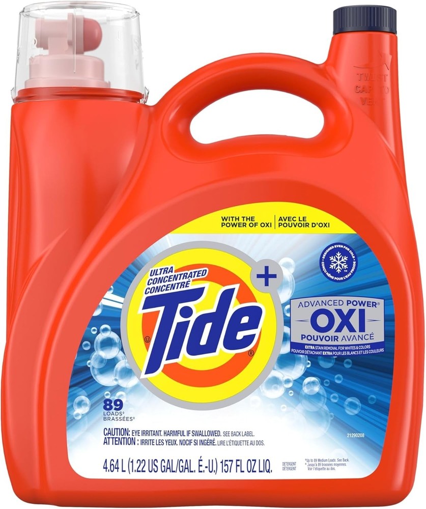 Tide Advanced Power Oxi Liquid Laundry Detergent 157 oz 89 Loads HE