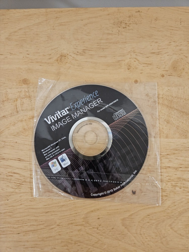 Vivitar Experience Image Manager software media CD Rom disk