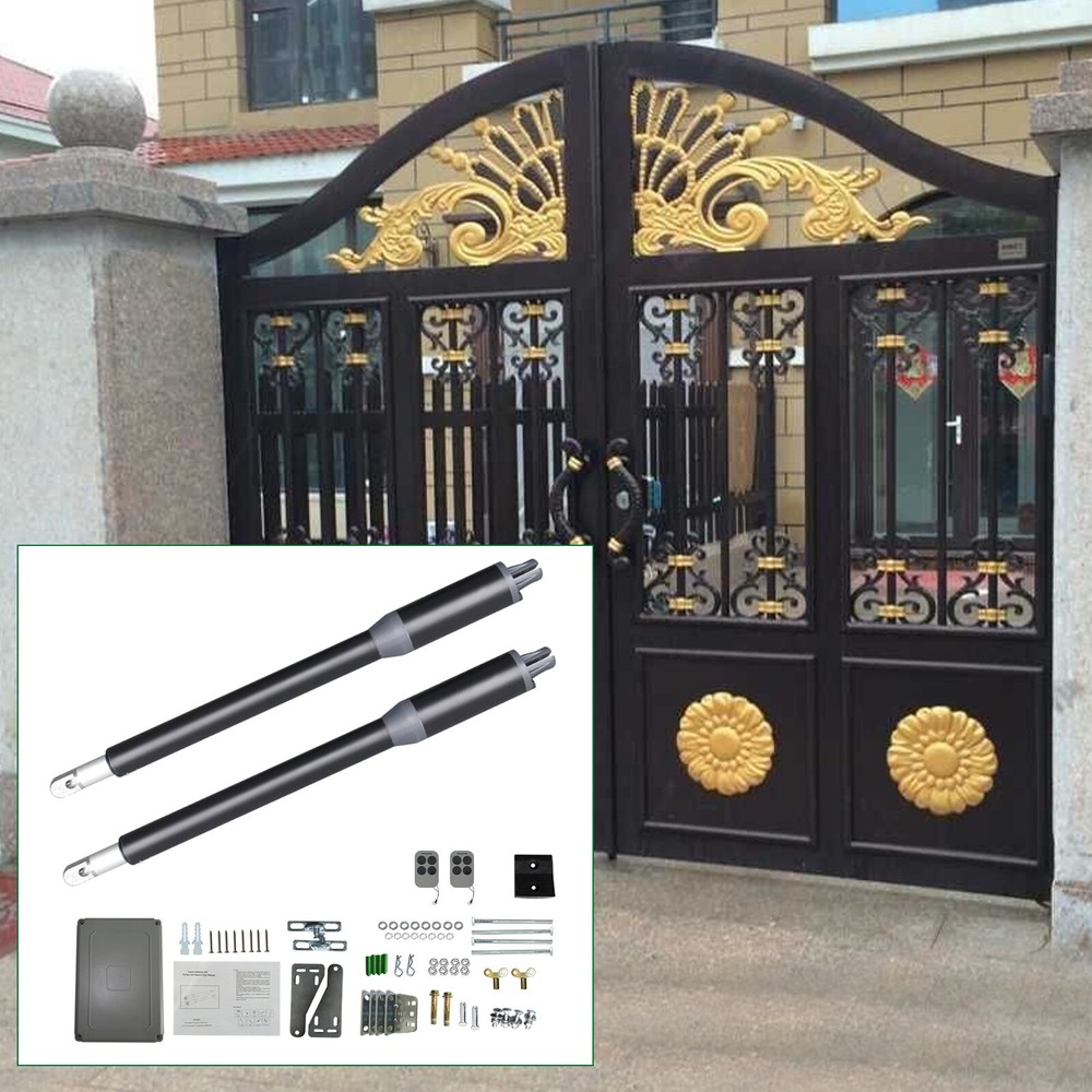 Dual Swing Gate Opener Security System w/ Remote Control Automatic Gate Opener