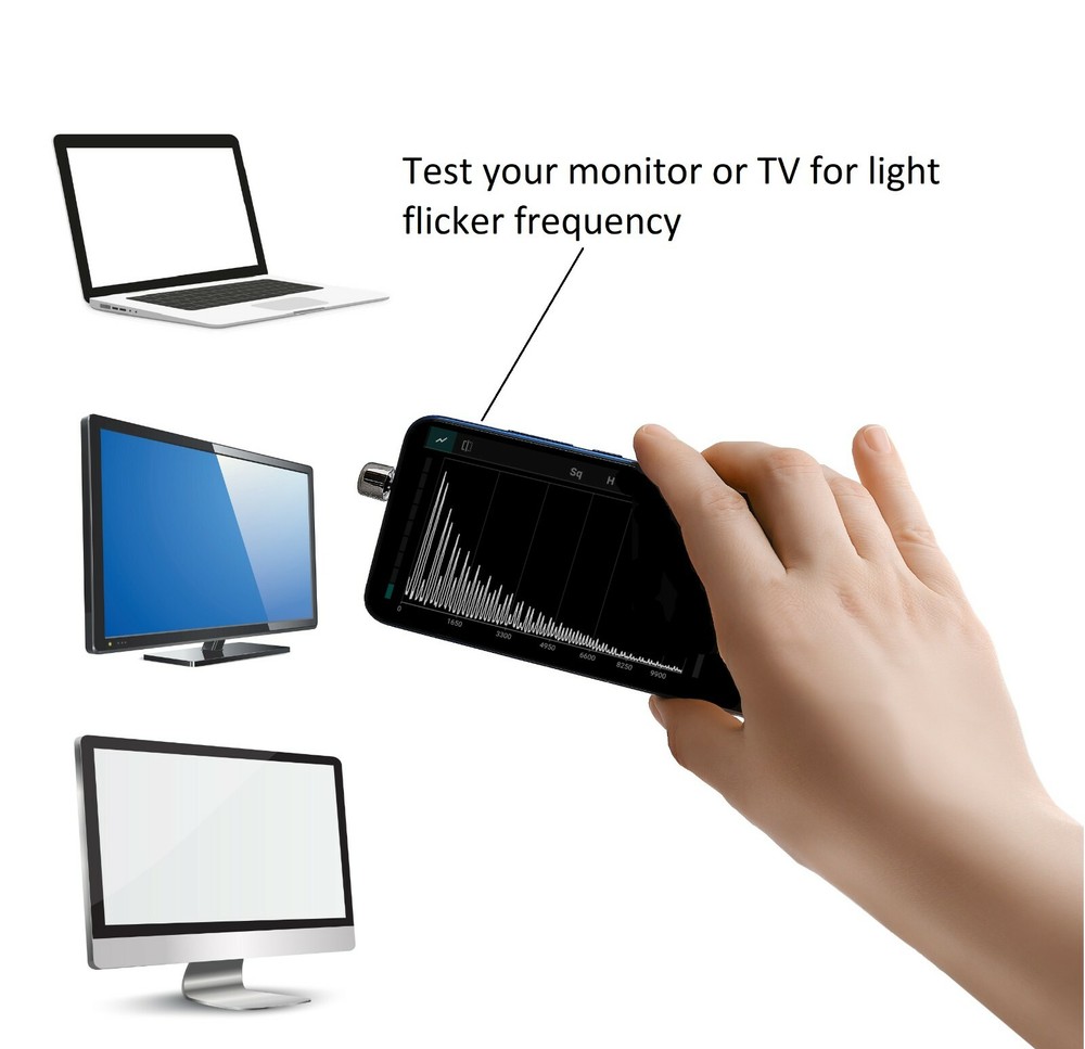 Flicker frequency meter and Optical detector sensor for LED light or any Screen