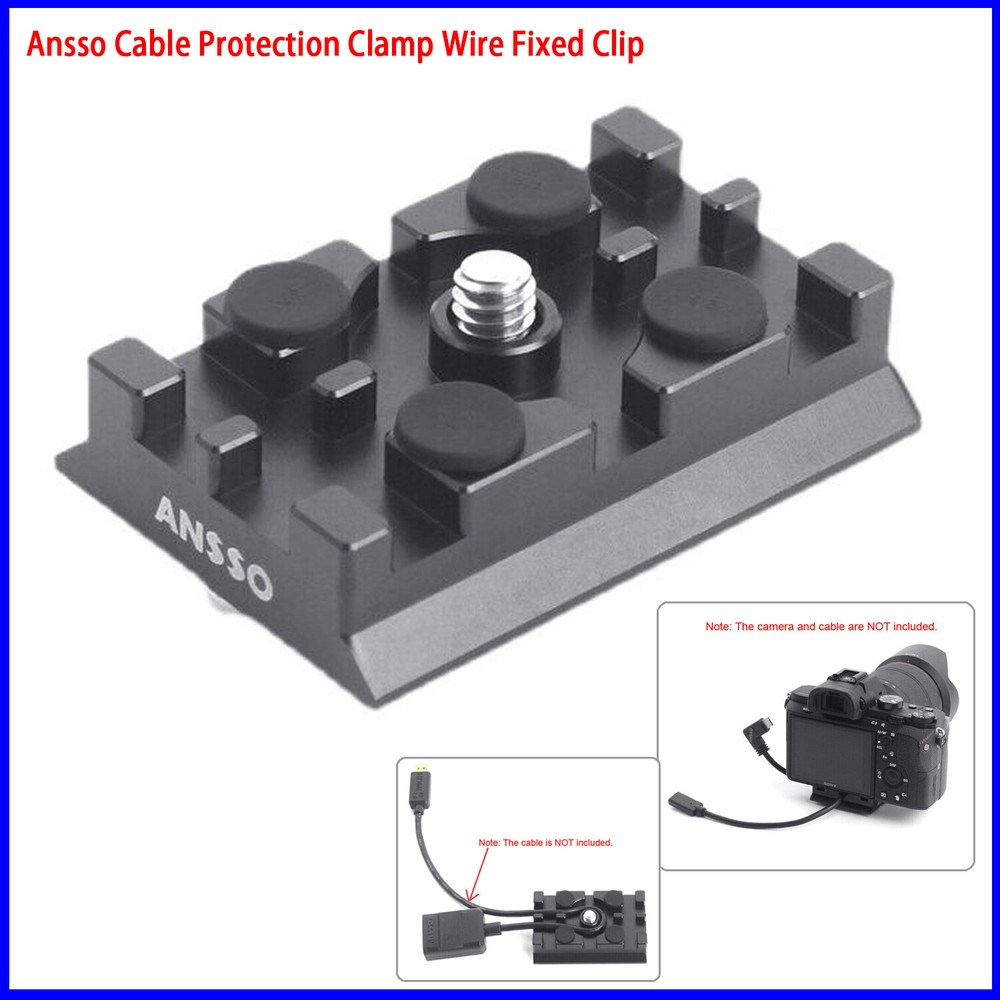 Ansso Cable Protection Clamp Wire Fixed Clip for stabilizer w/1/4" Screw Thread