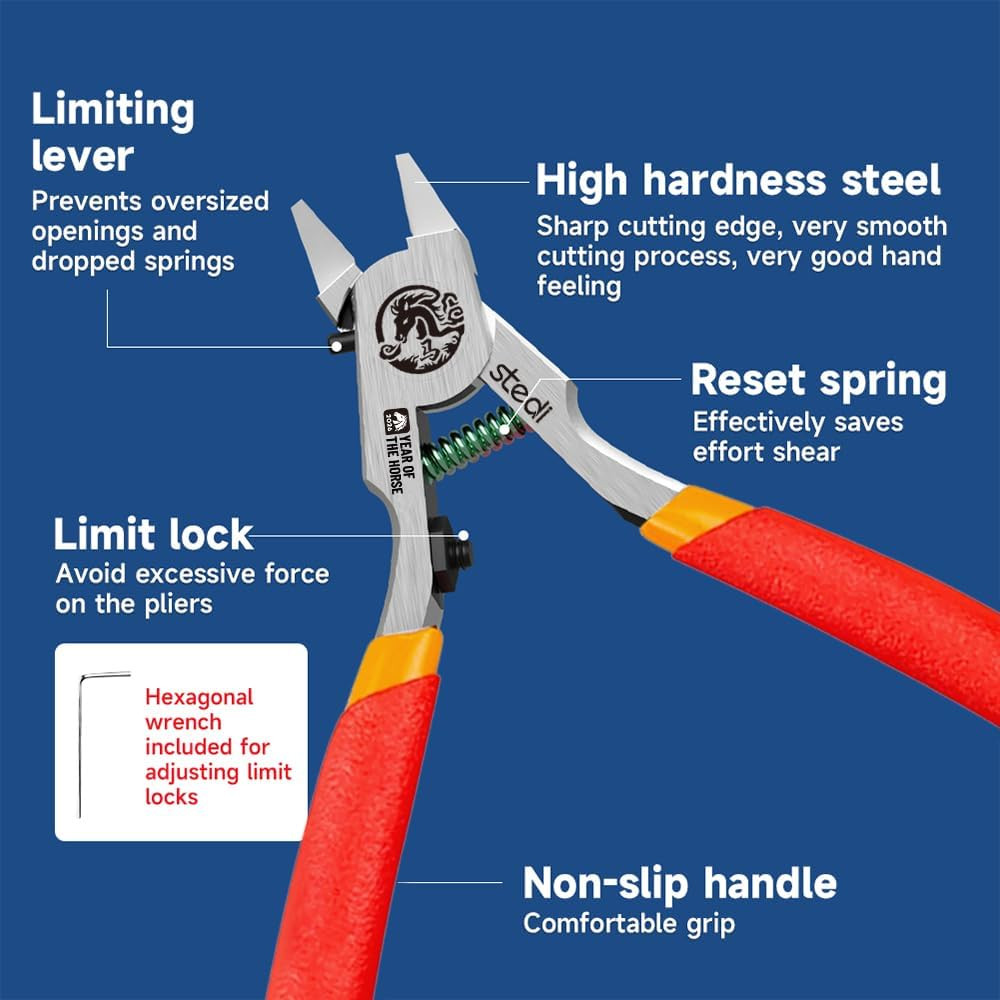 Ultimate Model Nippers 5-Inch,Ultra-Thin Single-Edge with Protective Case, Sprue