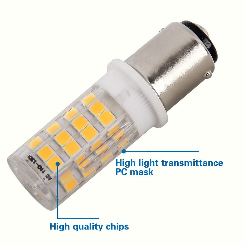 BA15D led bulb 120V Double Bayonet base 5 4 Count (Pack of 1), Ba15d-5w-3000k