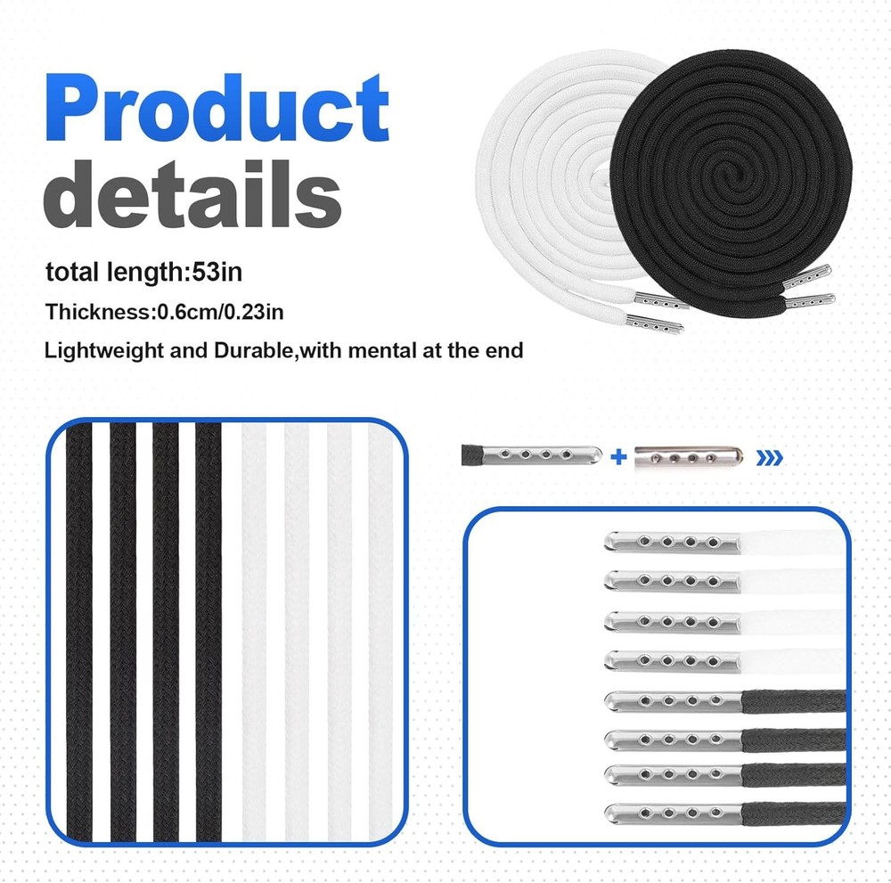 8PCS Drawstring Cord, Paired with 3 Drawstring Threader Tools, Reliable Drawstri