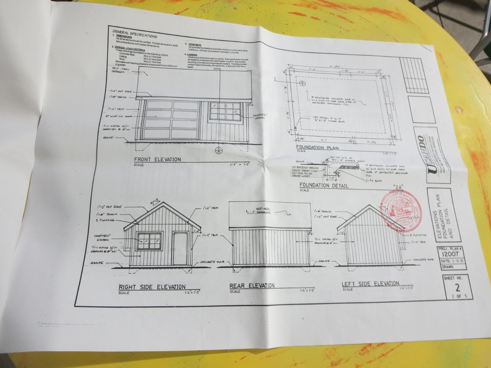 Ucando Complete Plans for Building Convenience Shed #12007