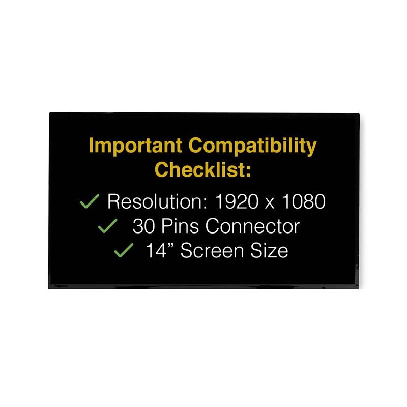HP N42802-001 30 Pins FHD Screen Replacement LCD Display With Tools