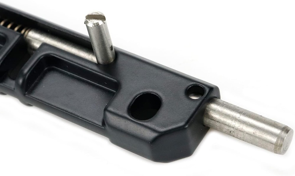 2 Pcs Spring Loaded Latch, Barrel Bolt Latch Normally Black