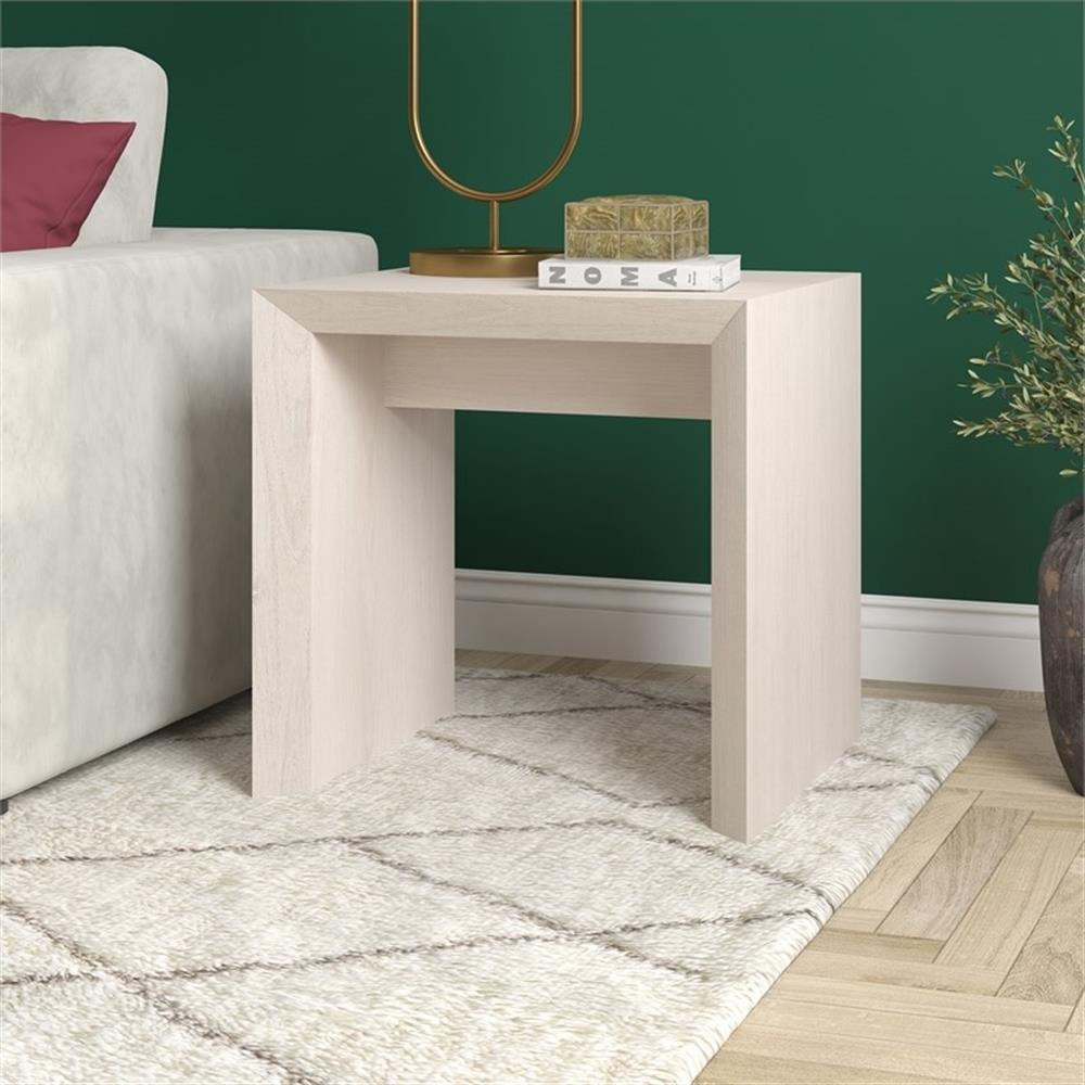 Henn&Hart 22" Alder White MDF Side Table