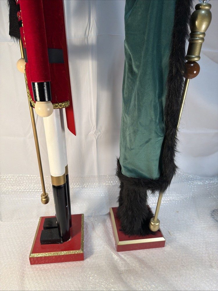 42" Christmas Black African American King Nutcracker Crown&Nutcracker Guards Set