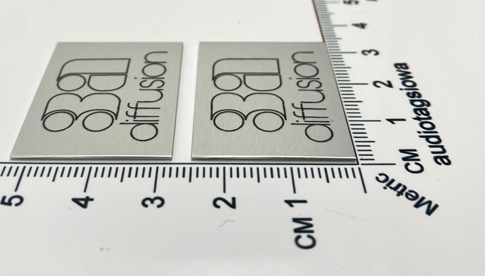 3a Diffusion Speaker Badge Logo Emblem Custom Made Aluminum Pair