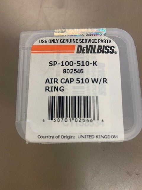 NEW DeVILBISS SP-100-510-K Air Cap with Retainer Ring
