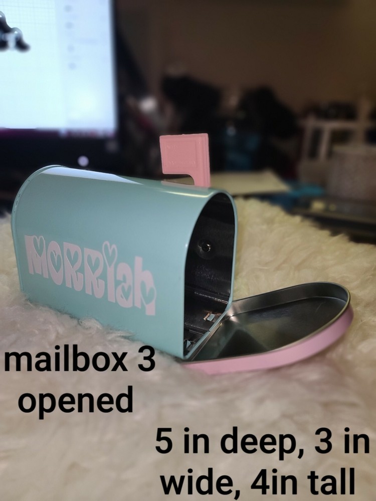Personalized Valentine tin mailbox
