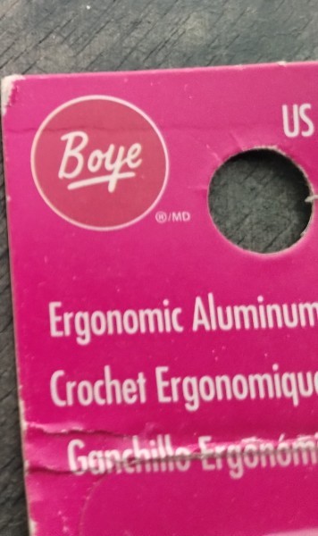 boye crochet hook D E I & K set of 4