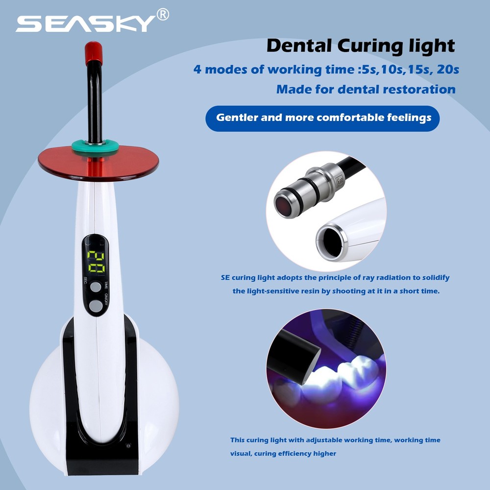 Wireless Cordless Led 5 Second LED Curing Light Cure Lamp 1500mw/c㎡ Dental