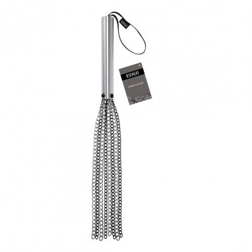 Sportsheets Edge Chain Flogger - Silver/Black