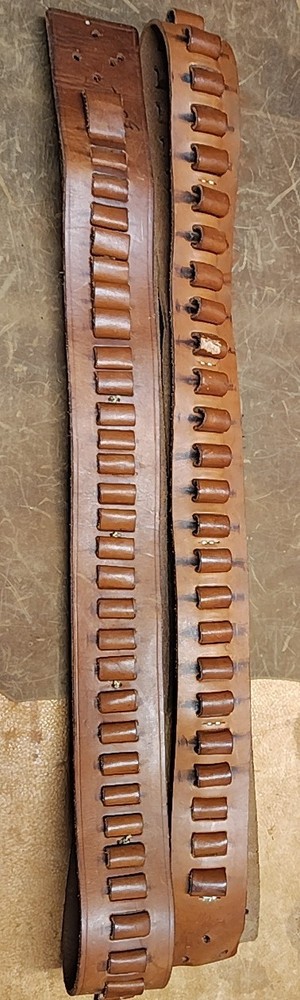 2 Leather Ammunition Belts Bandoliers