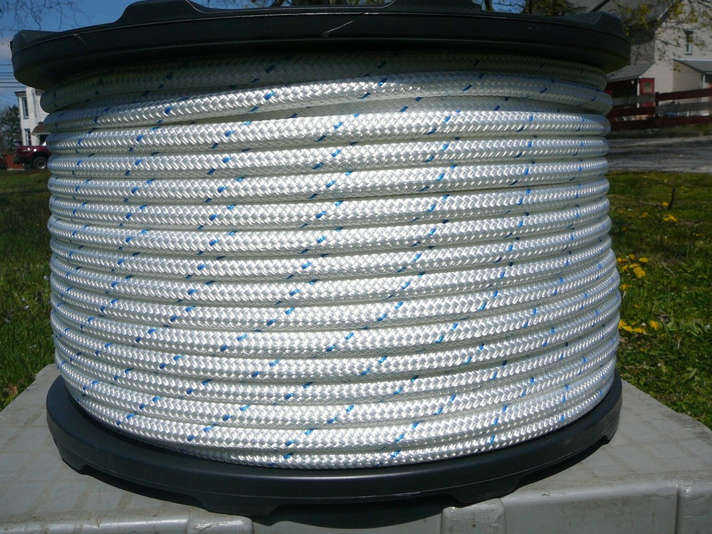 NovaBraid Halyard Sheet Line, Double Braid Polyester Sailboat Rope 1/2" x 100'
