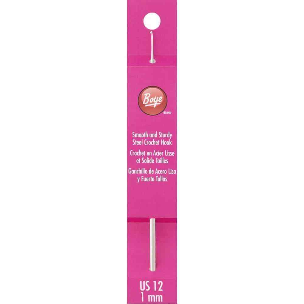 BOYE Size 12 (1mm) Steel Crochet Hook