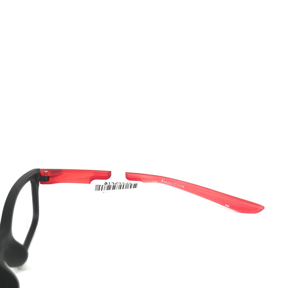 Nike Kids Eyeglasses Frames 5005 006 Black Matte Clear Red Rectangular 46-16-125