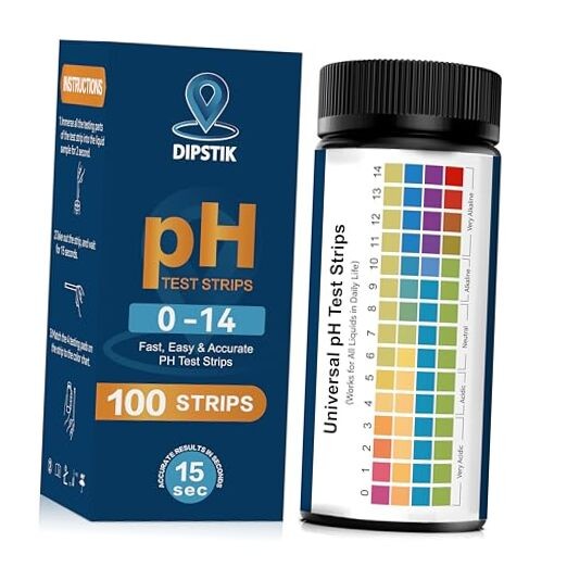 pH Test Strips (0-14) -Universal pH Test Paper Test Strips for Drinking Water,