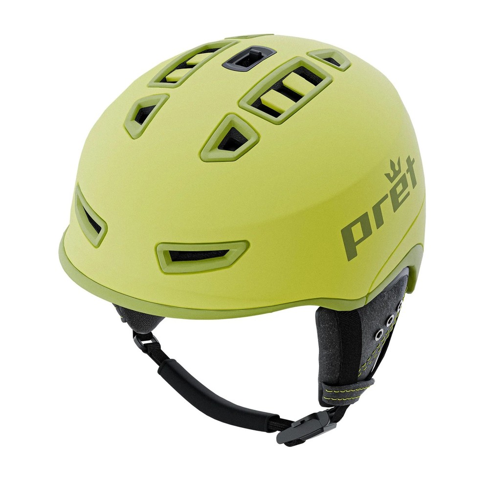 Pret Fury Men's Snow Helmet, Lime, Medium