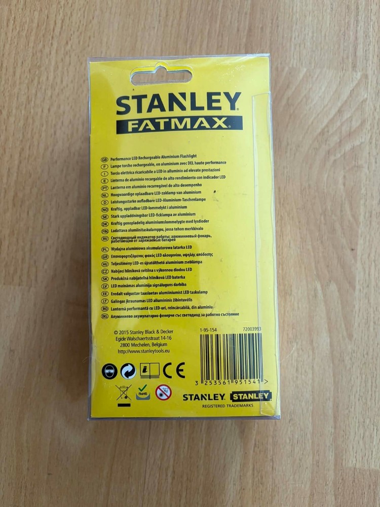 Aluminum LED rechargeable flashlight FatMax STANLEY 1-95-154