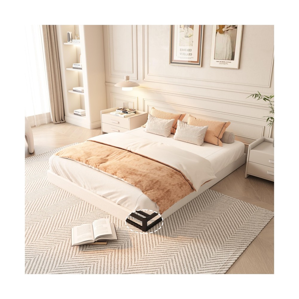 YORMDMO 5 Inch Queen Box Spring, Low Profile Queen Size Box Spring Only, Stur...