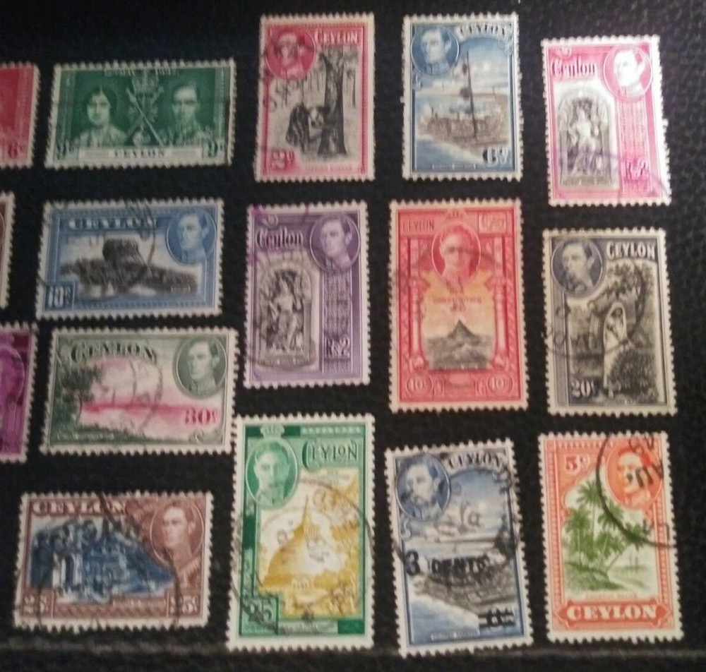 Ceylon. Scott's #s 275//299.Used. sal's stamp store.